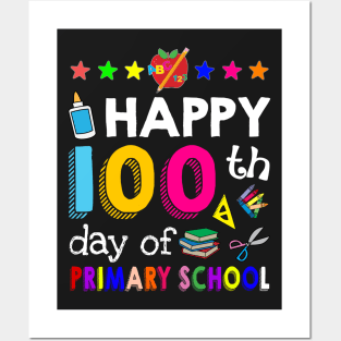 Happy 100 Days Of primary school Awesome T shirt F Posters and Art